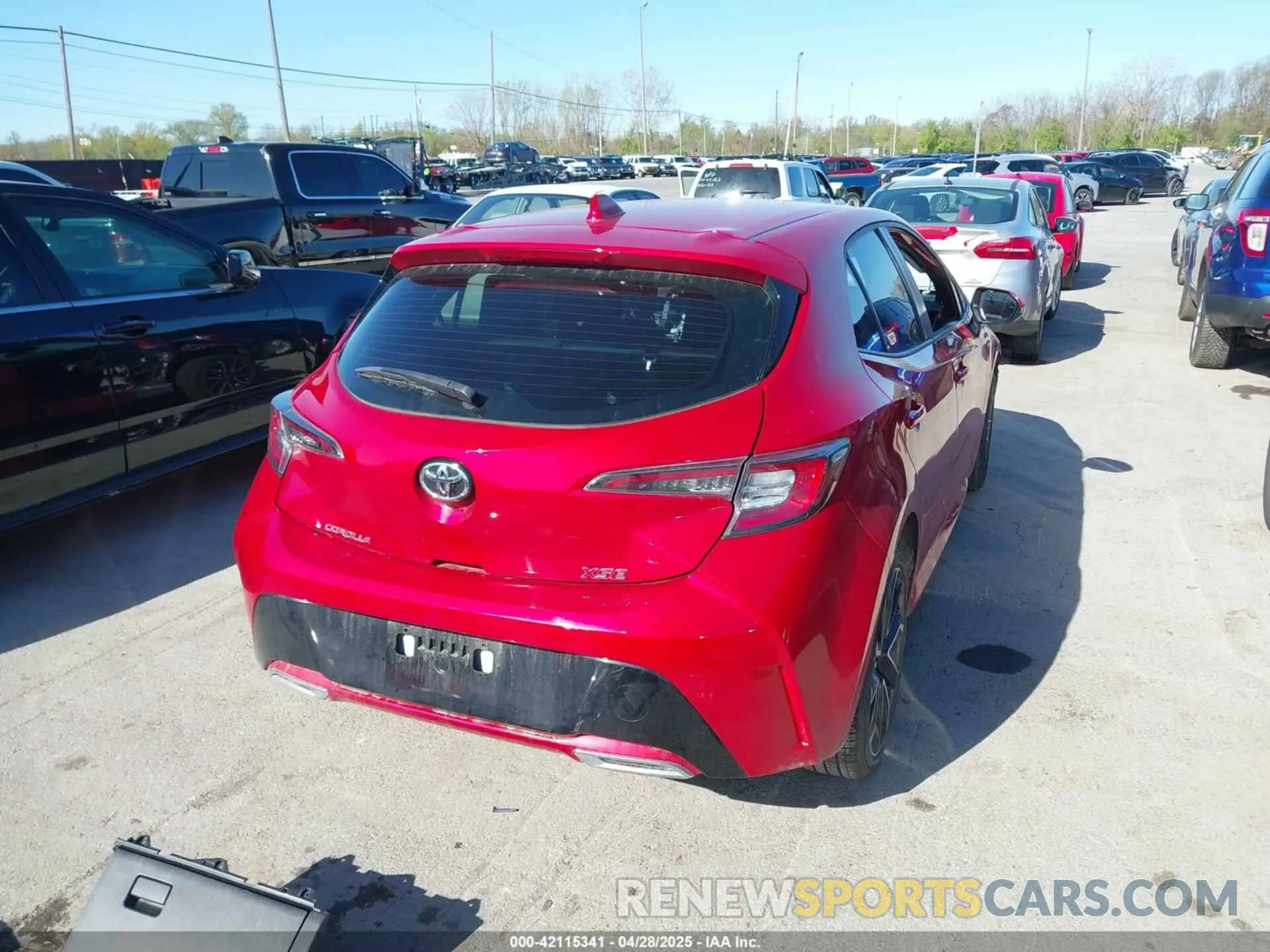 4 fotografías del automóvil dañado JTNC4MBE4M3138772 TOYOTA COROLLA 2021