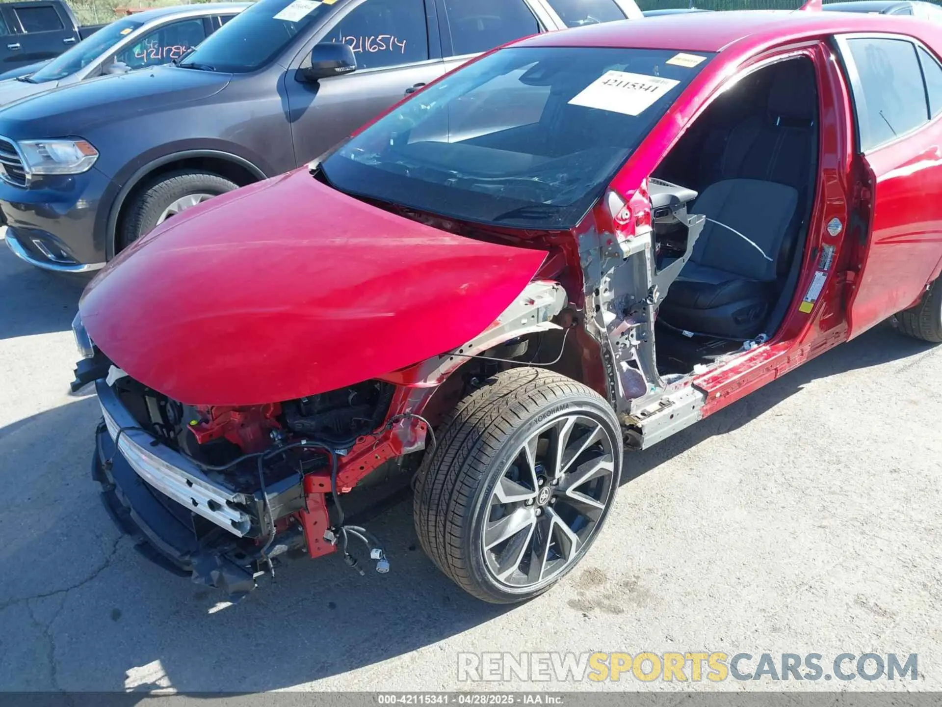 6 fotografías del automóvil dañado JTNC4MBE4M3138772 TOYOTA COROLLA 2021