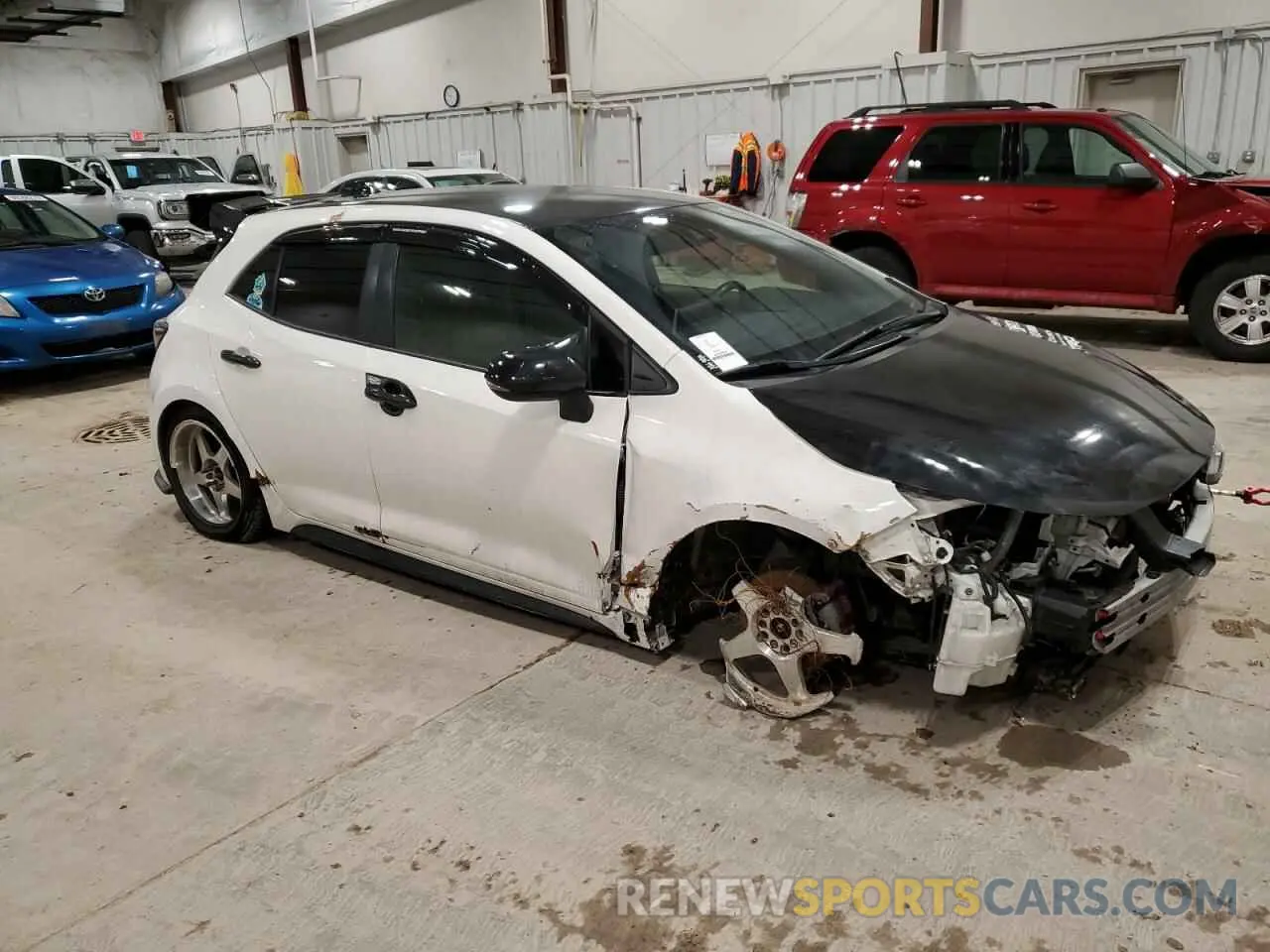4 fotografías del automóvil dañado JTND4MBE0M3110536 TOYOTA COROLLA 2021
