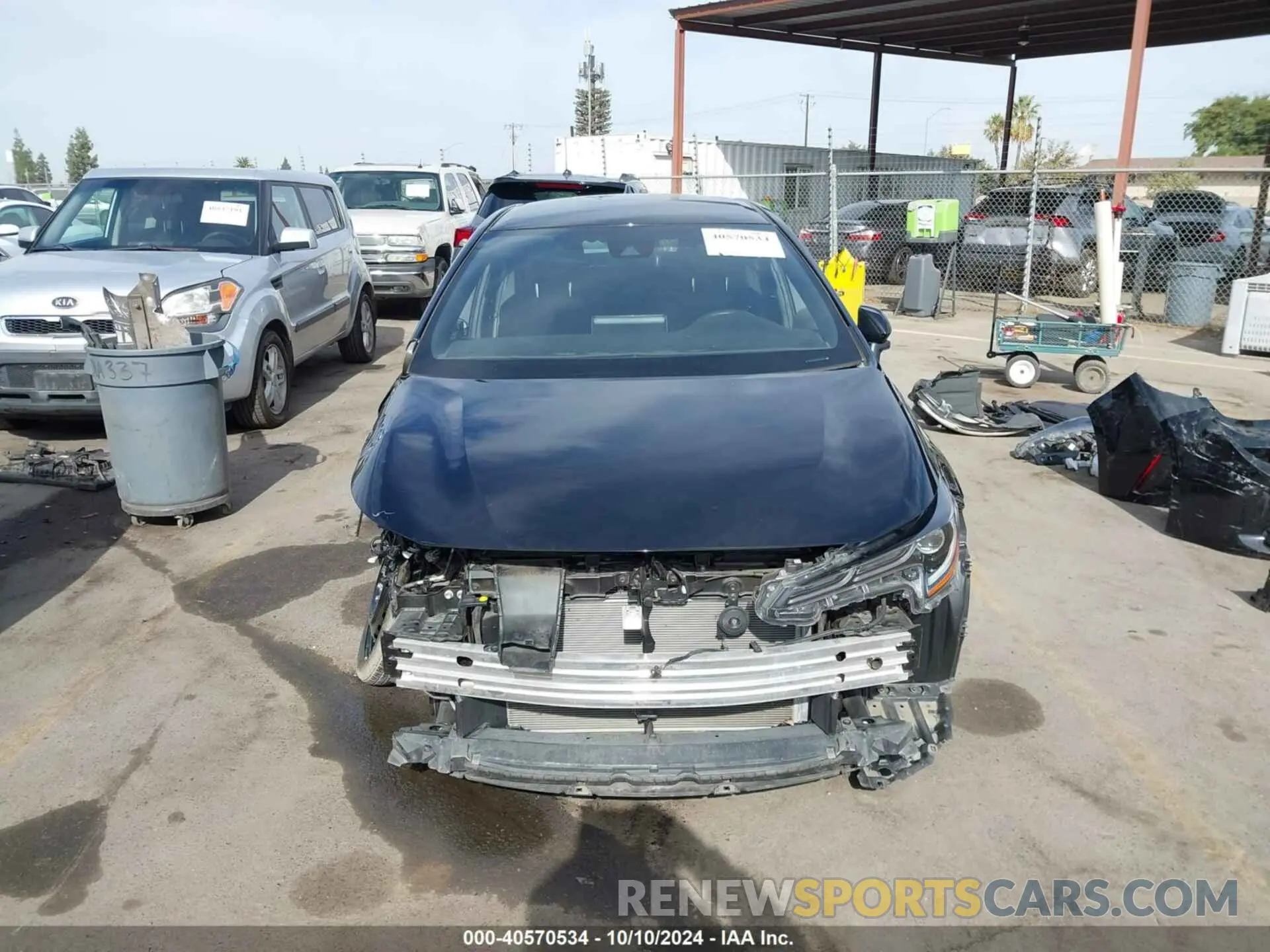 13 fotografías del automóvil dañado JTND4MBE2M3112157 TOYOTA COROLLA 2021