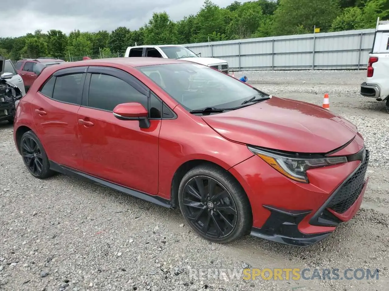4 fotografías del automóvil dañado JTND4MBE2M3115026 TOYOTA COROLLA 2021