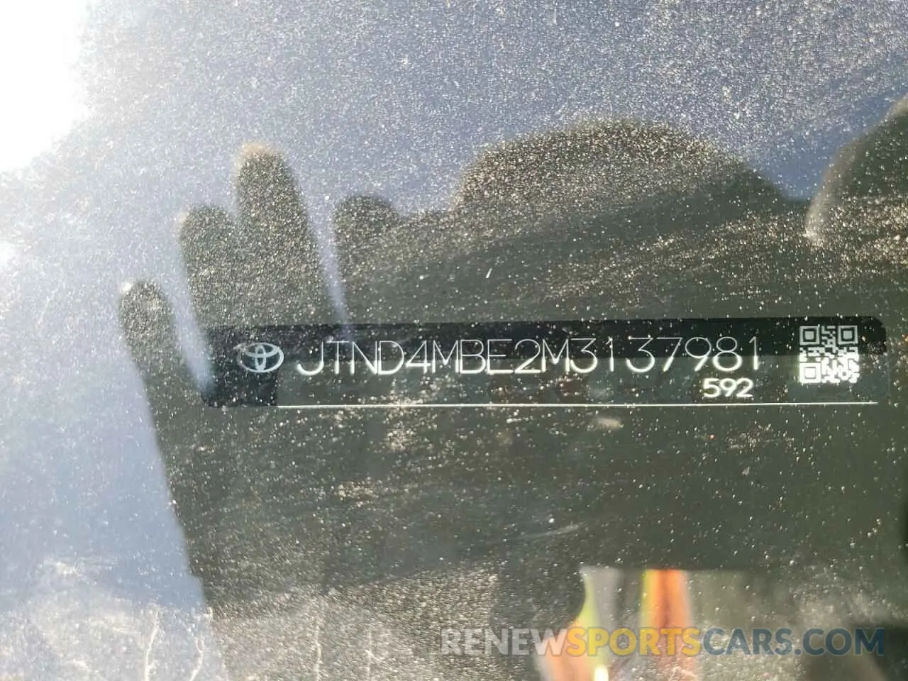 10 fotografías del automóvil dañado JTND4MBE2M3137981 TOYOTA COROLLA 2021