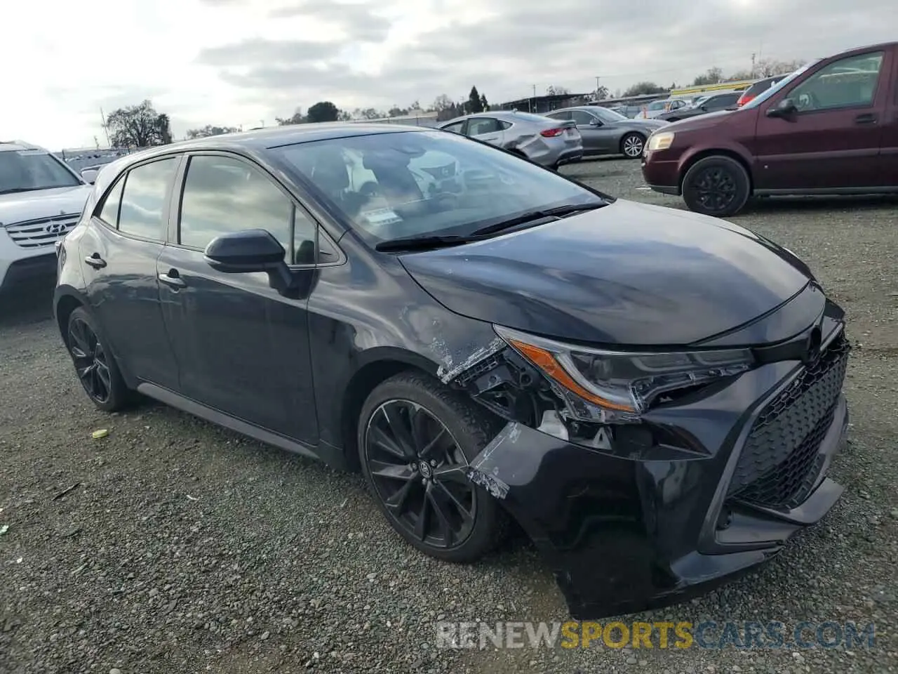 4 fotografías del automóvil dañado JTND4MBE3M3122633 TOYOTA COROLLA 2021