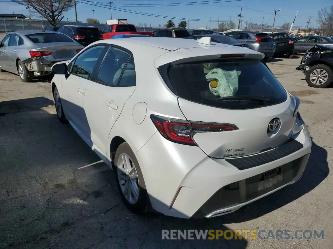3 fotografías del automóvil dañado JTND4MBE5M3133780 TOYOTA COROLLA 2021