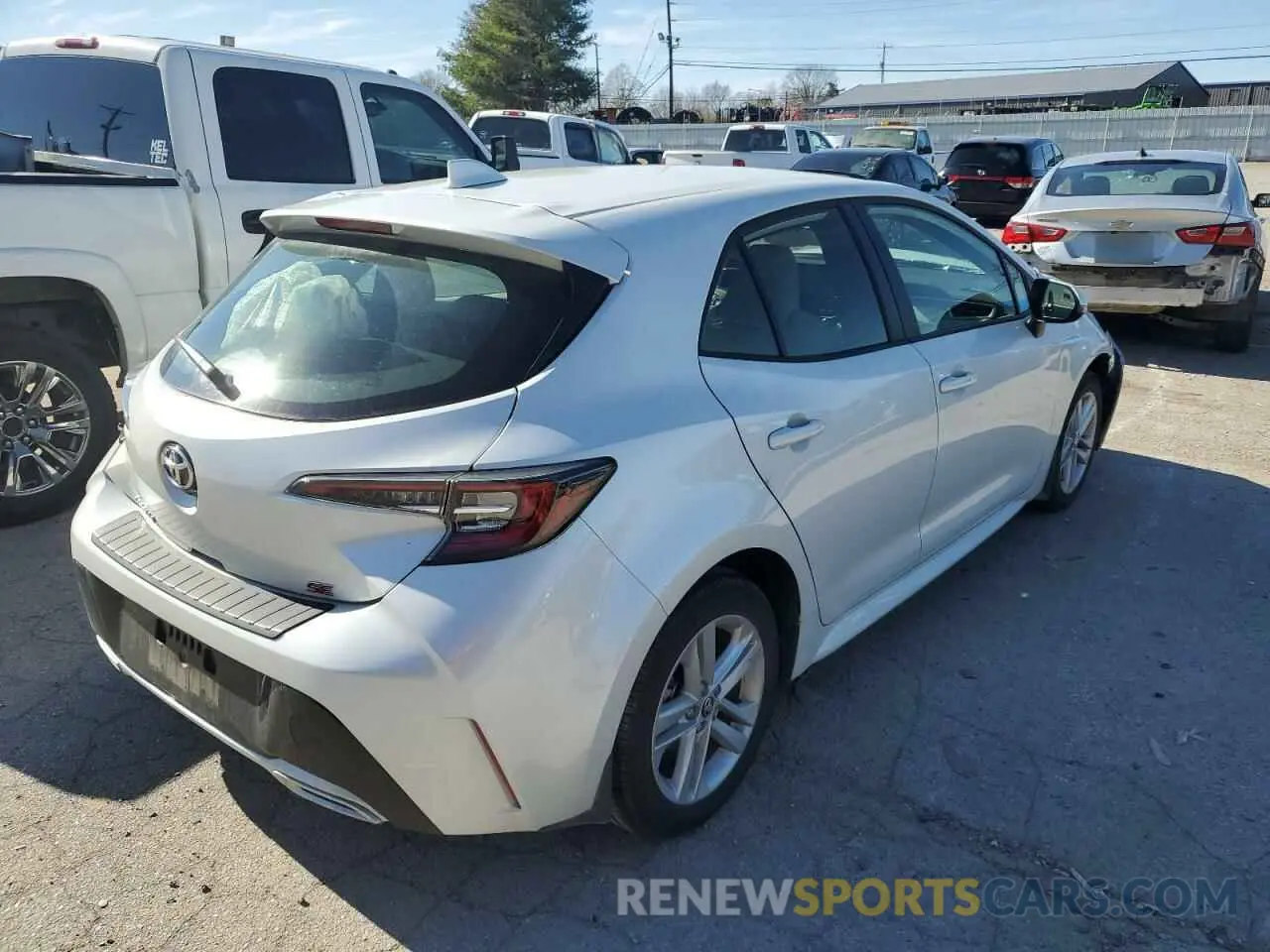 4 fotografías del automóvil dañado JTND4MBE5M3133780 TOYOTA COROLLA 2021