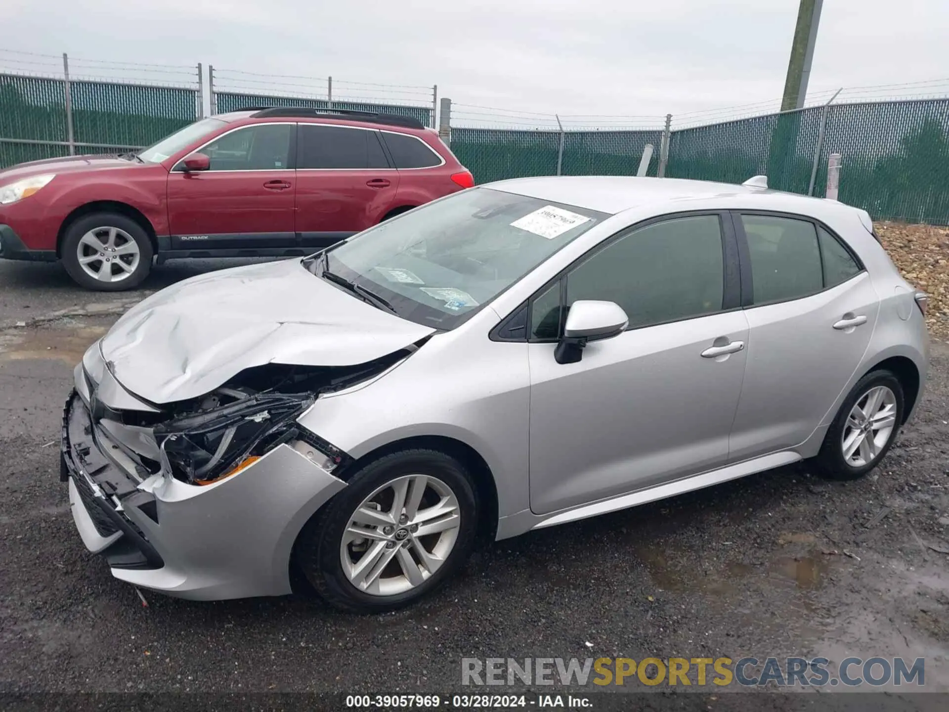 2 fotografías del automóvil dañado JTND4MBE5M3138803 TOYOTA COROLLA 2021