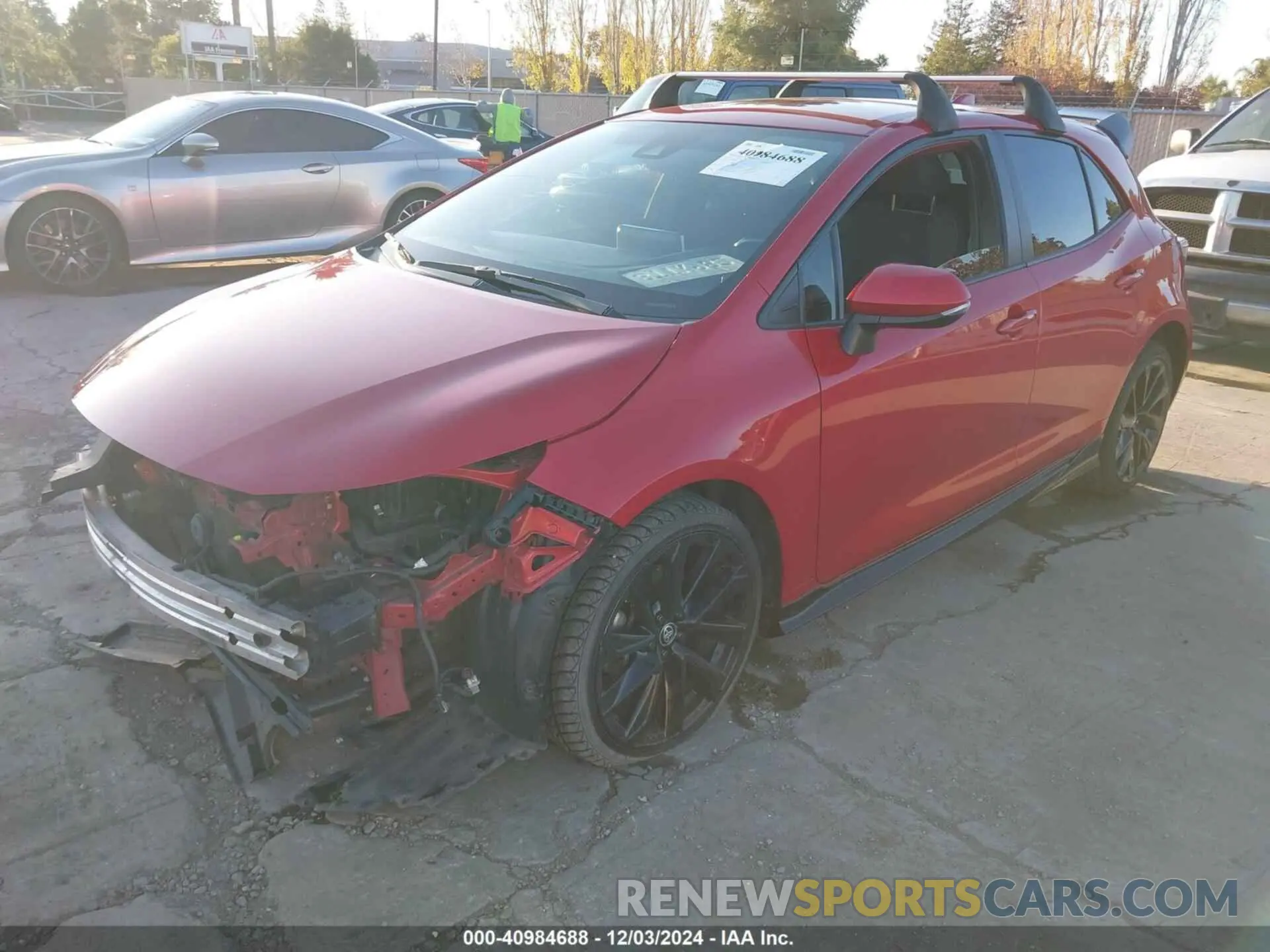 2 fotografías del automóvil dañado JTND4MBE6M3105938 TOYOTA COROLLA 2021
