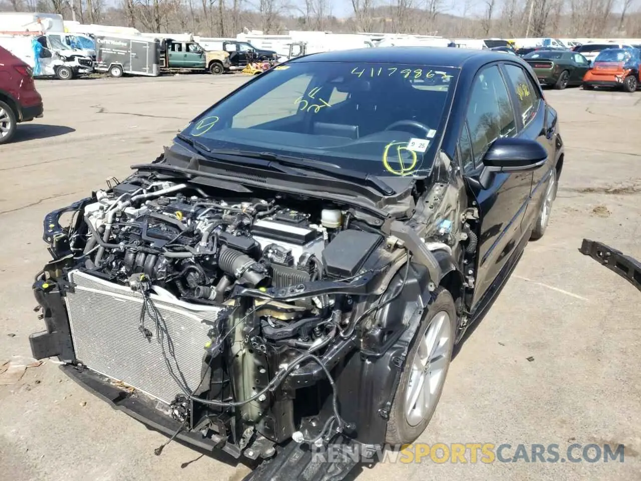 2 fotografías del automóvil dañado JTND4MBE6M3106927 TOYOTA COROLLA 2021