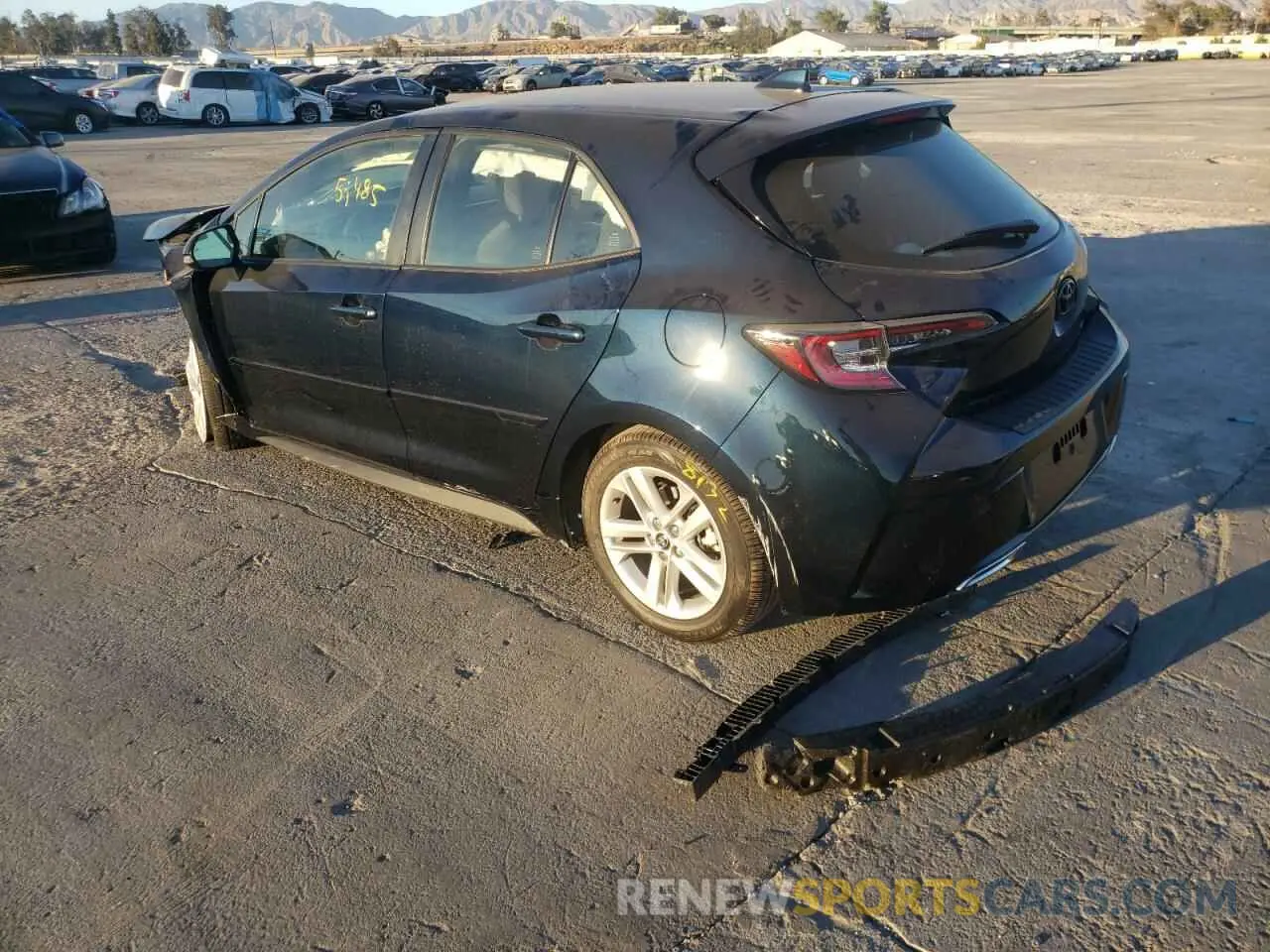 3 fotografías del automóvil dañado JTND4MBE6M3128572 TOYOTA COROLLA 2021