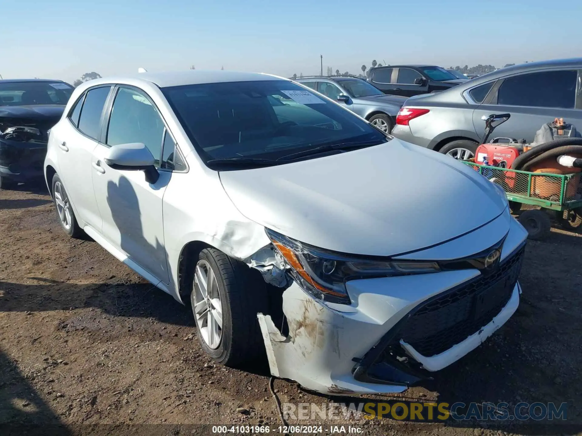 6 fotografías del automóvil dañado JTND4MBE8M3137113 TOYOTA COROLLA 2021
