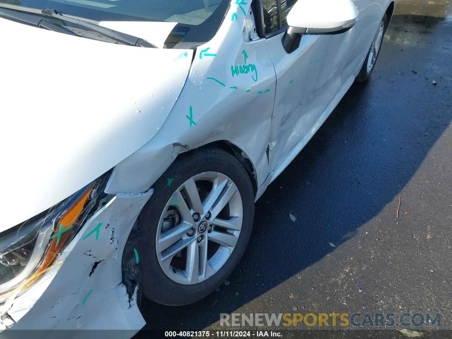6 fotografías del automóvil dañado JTND4MBE9M3107957 TOYOTA COROLLA 2021