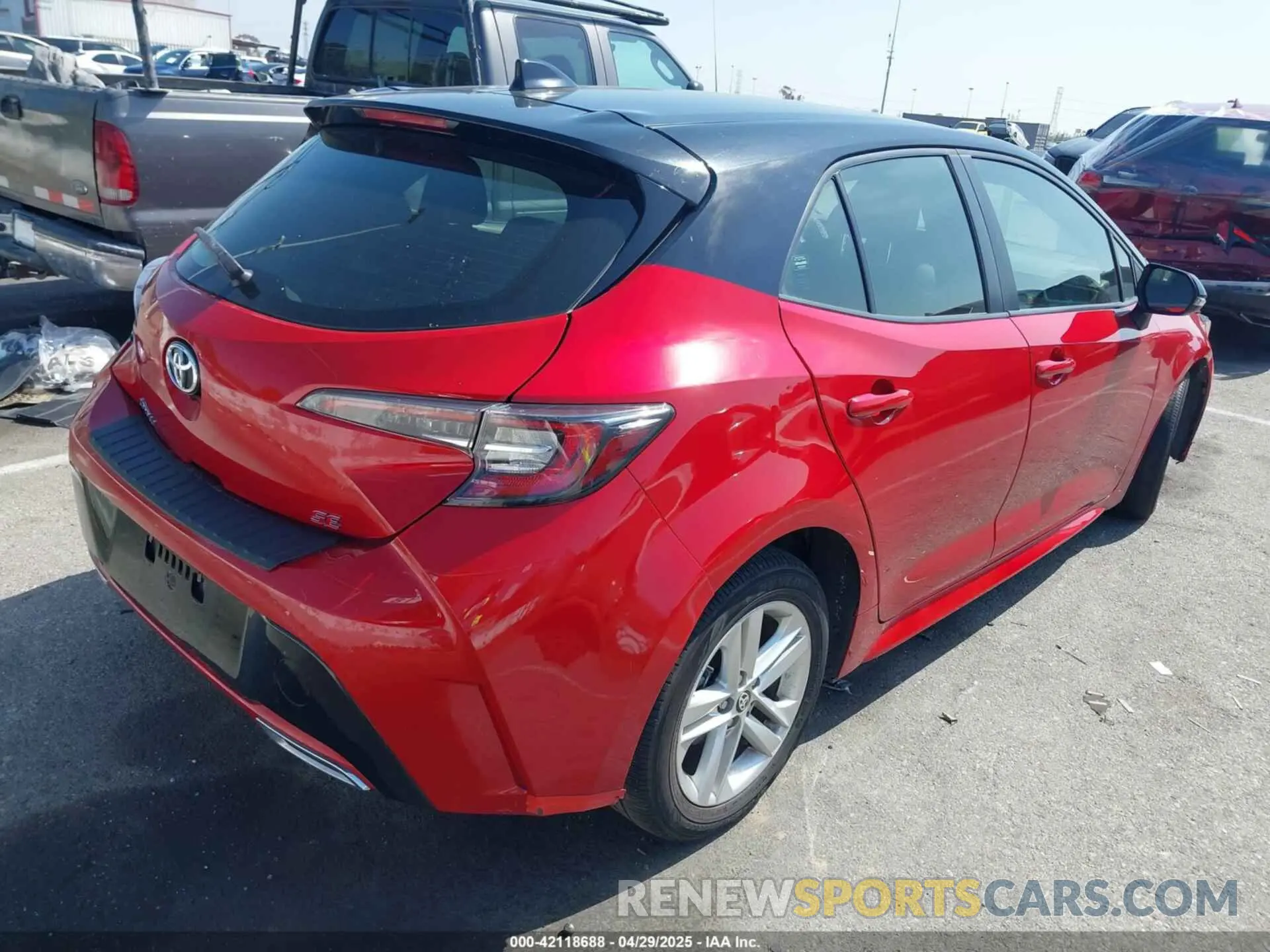 4 fotografías del automóvil dañado JTND4MBEXM3127618 TOYOTA COROLLA 2021