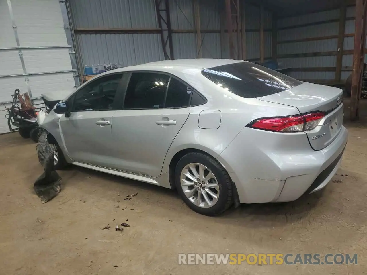 2 fotografías del automóvil dañado 5YFBPMBE1NP314838 TOYOTA COROLLA 2022