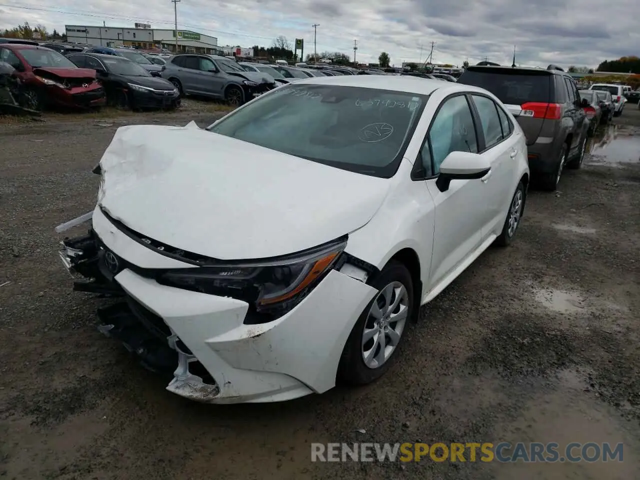 2 fotografías del automóvil dañado 5YFBPMBE2NP317764 TOYOTA COROLLA 2022