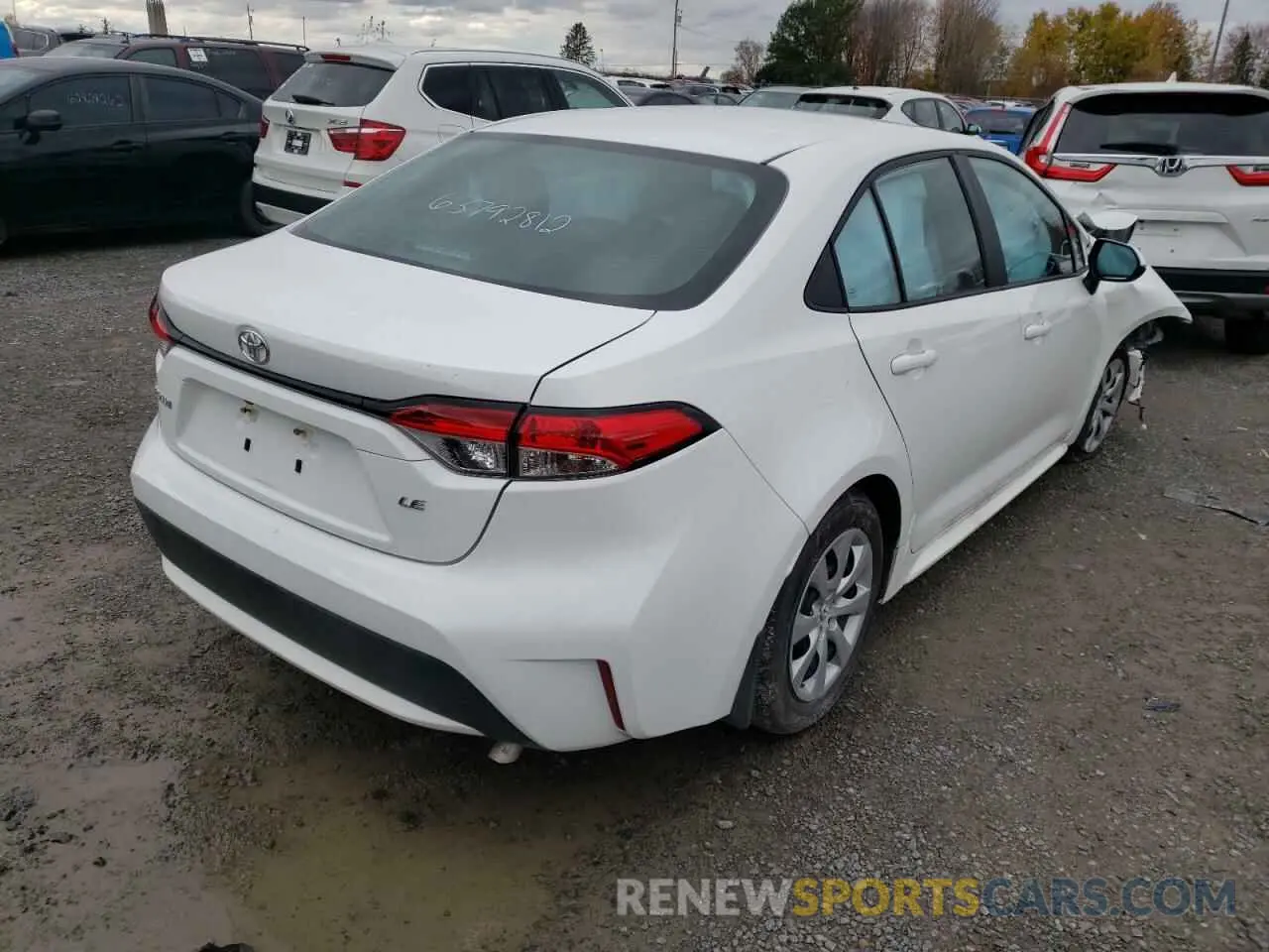 4 fotografías del automóvil dañado 5YFBPMBE2NP317764 TOYOTA COROLLA 2022