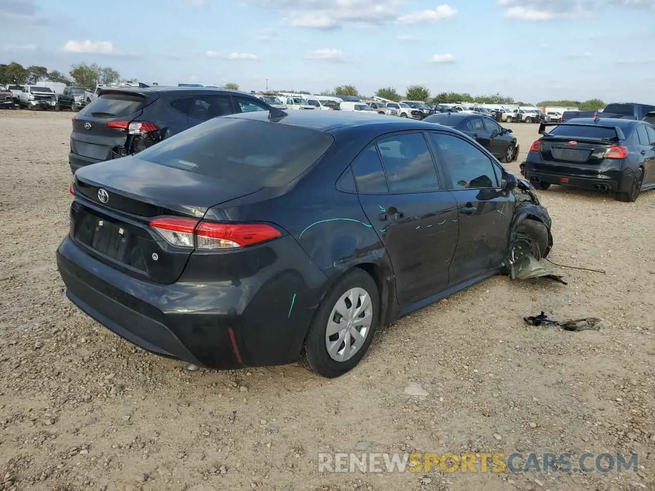 3 fotografías del automóvil dañado 5YFDPMAE2NP288793 TOYOTA COROLLA 2022