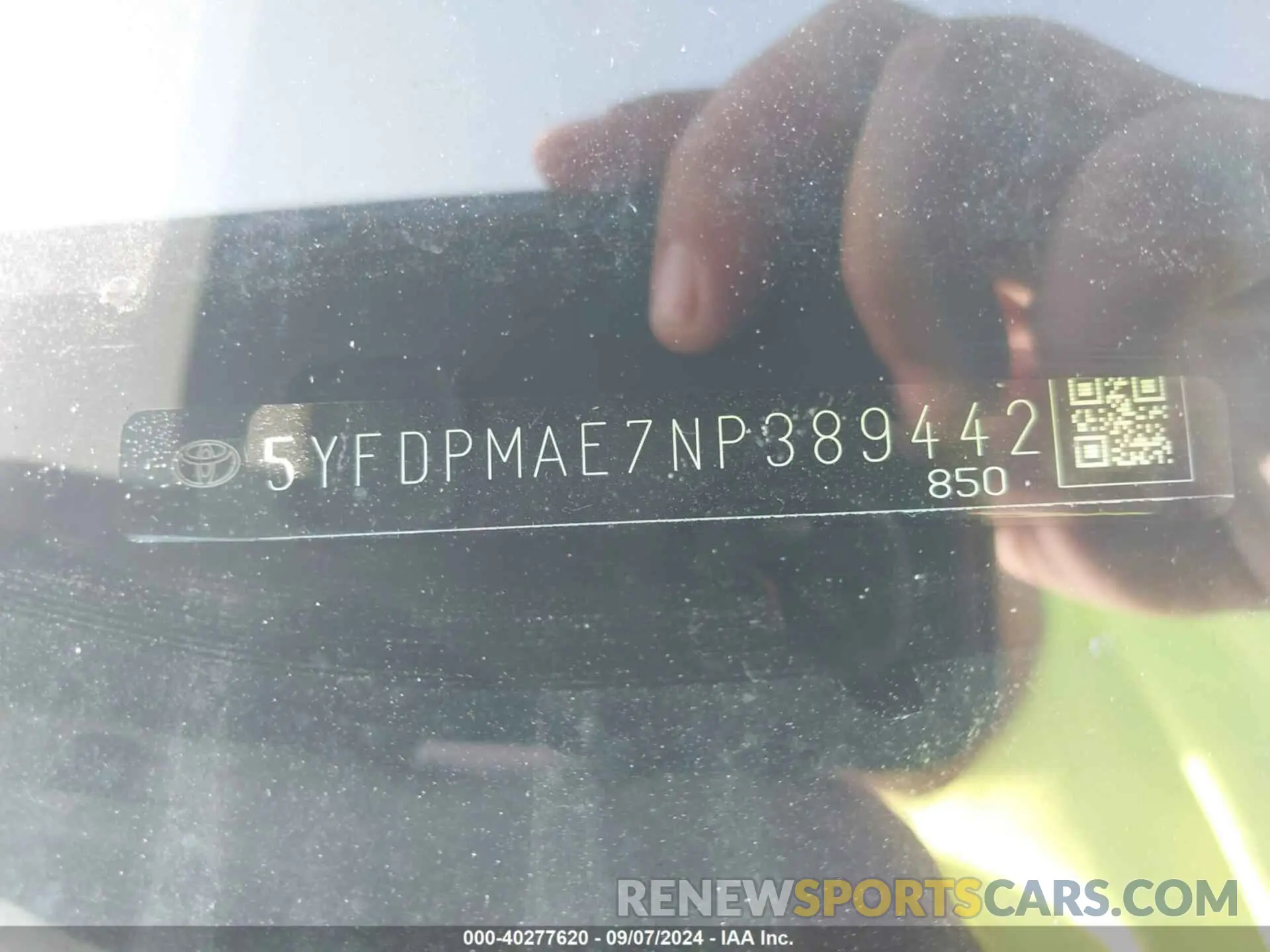 17 fotografías del automóvil dañado 5YFDPMAE7NP389442 TOYOTA COROLLA 2022