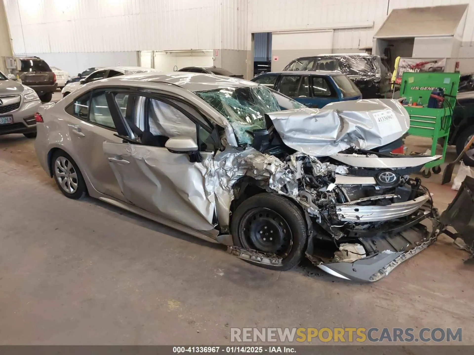 1 fotografías del automóvil dañado 5YFEPMAE0NP301996 TOYOTA COROLLA 2022