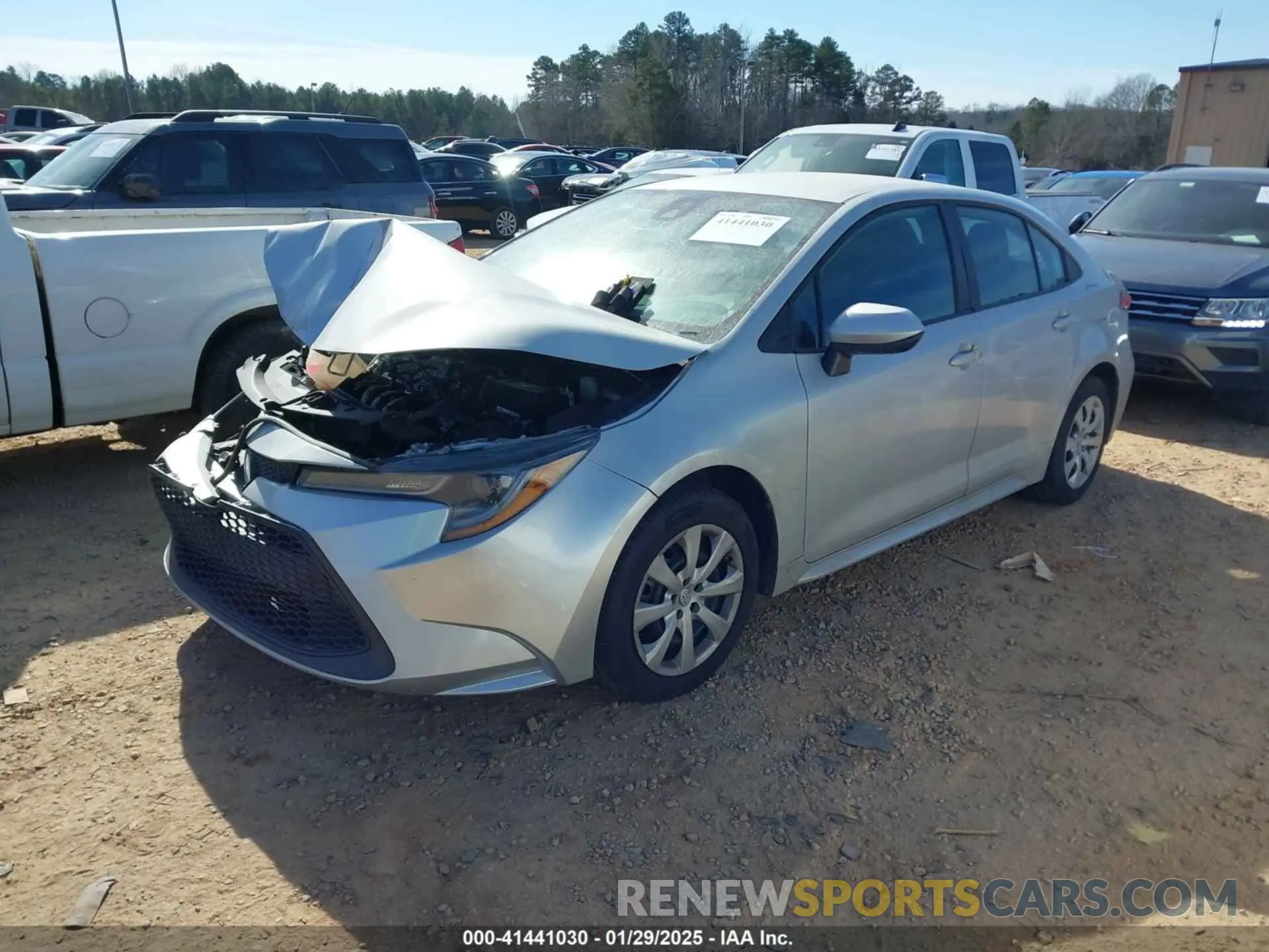 2 fotografías del automóvil dañado 5YFEPMAE0NP325540 TOYOTA COROLLA 2022