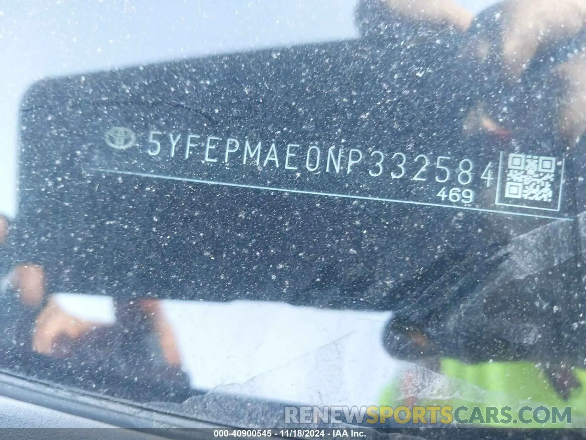 17 fotografías del automóvil dañado 5YFEPMAE0NP332584 TOYOTA COROLLA 2022