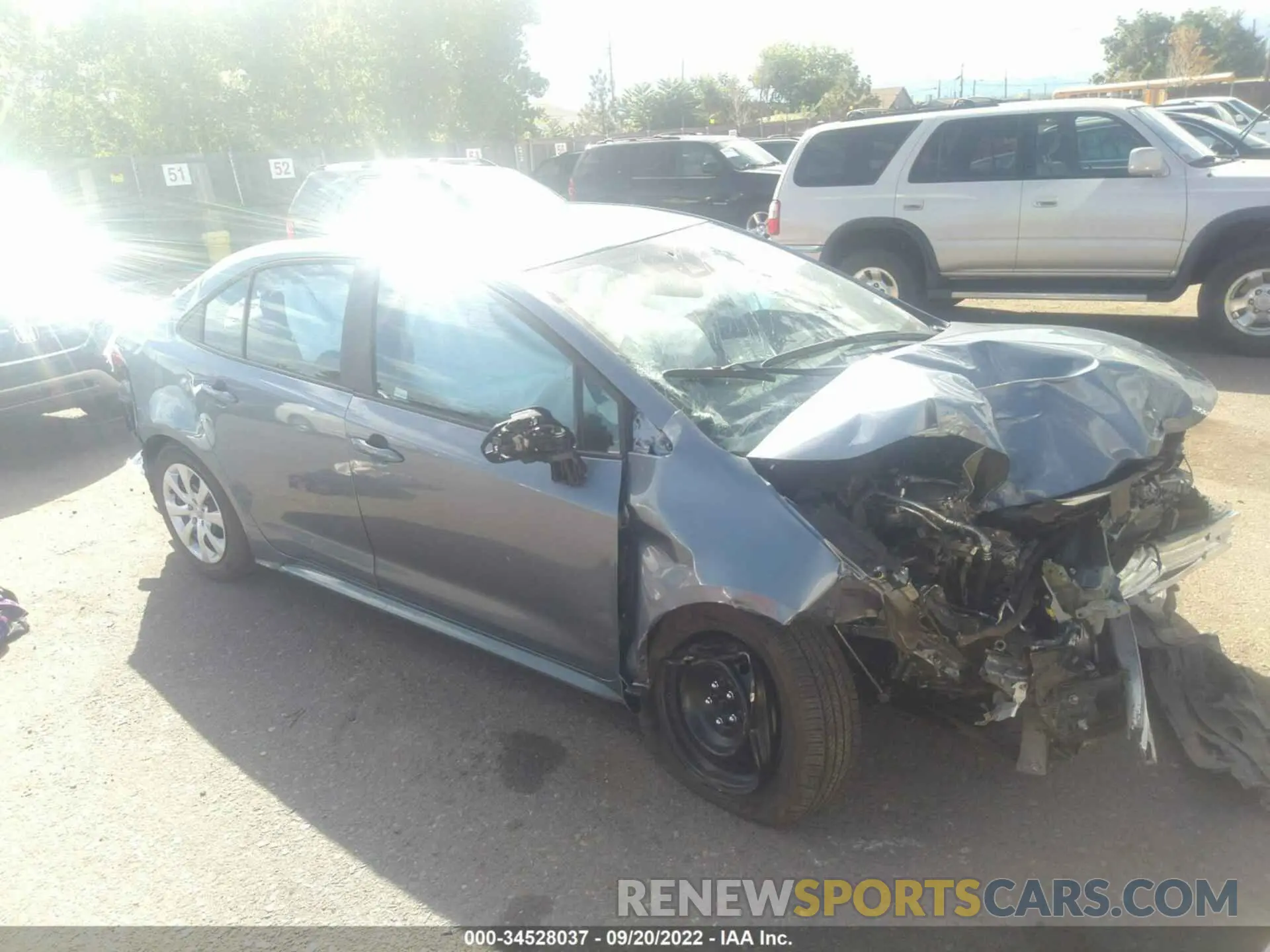 1 fotografías del automóvil dañado 5YFEPMAE0NP341754 TOYOTA COROLLA 2022