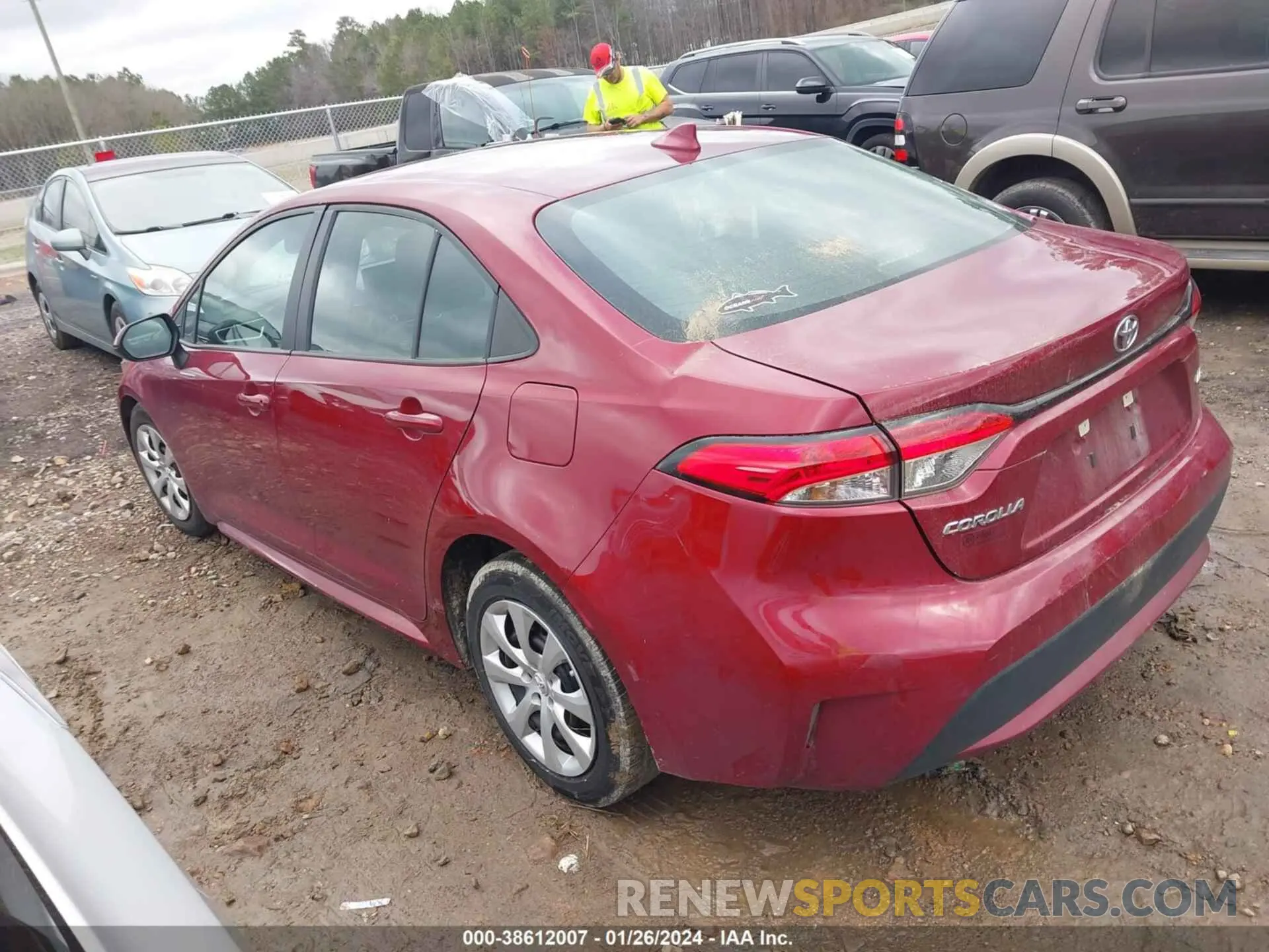 3 fotografías del automóvil dañado 5YFEPMAE0NP371191 TOYOTA COROLLA 2022