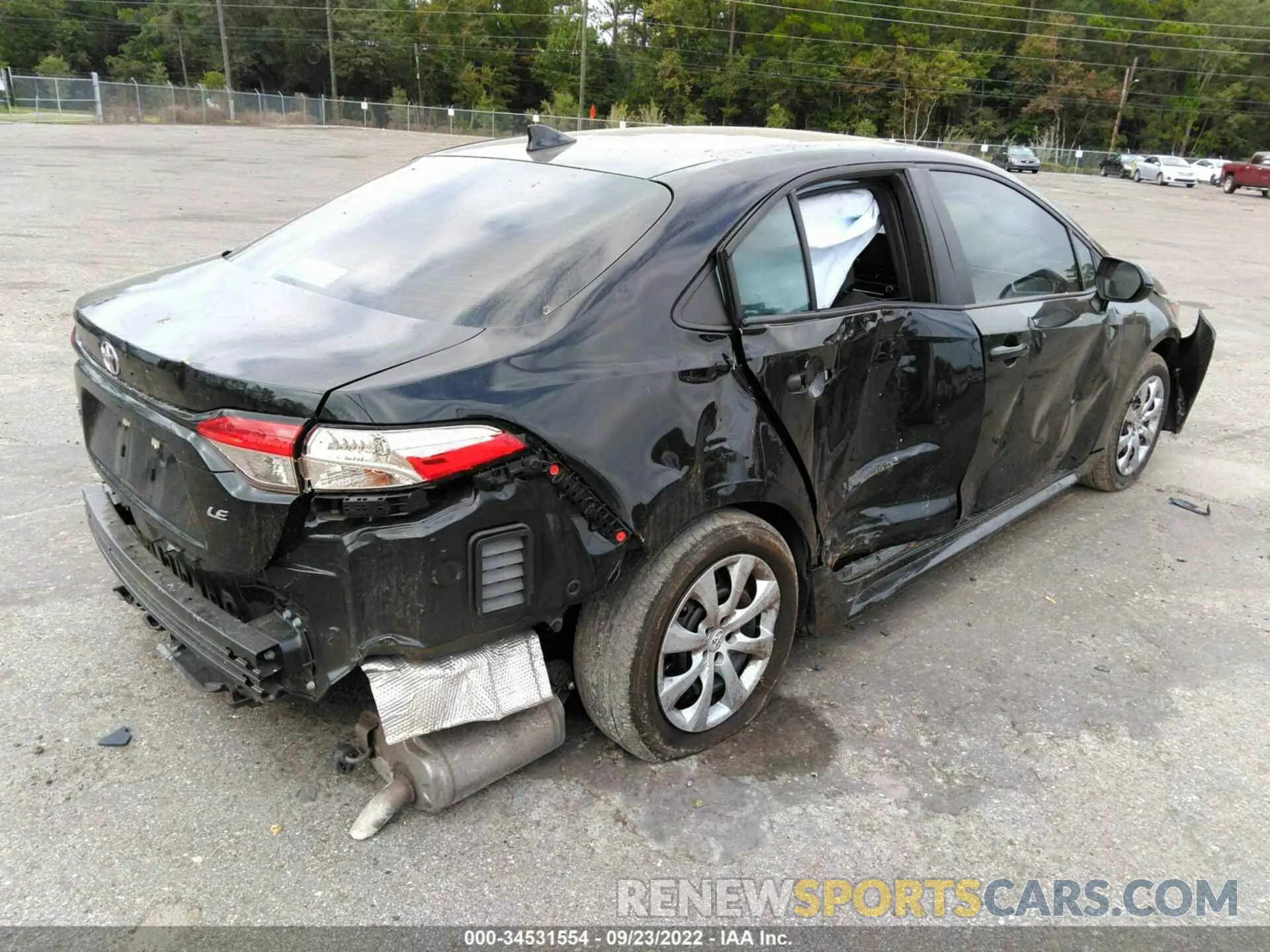 4 fotografías del automóvil dañado 5YFEPMAE1NP281760 TOYOTA COROLLA 2022