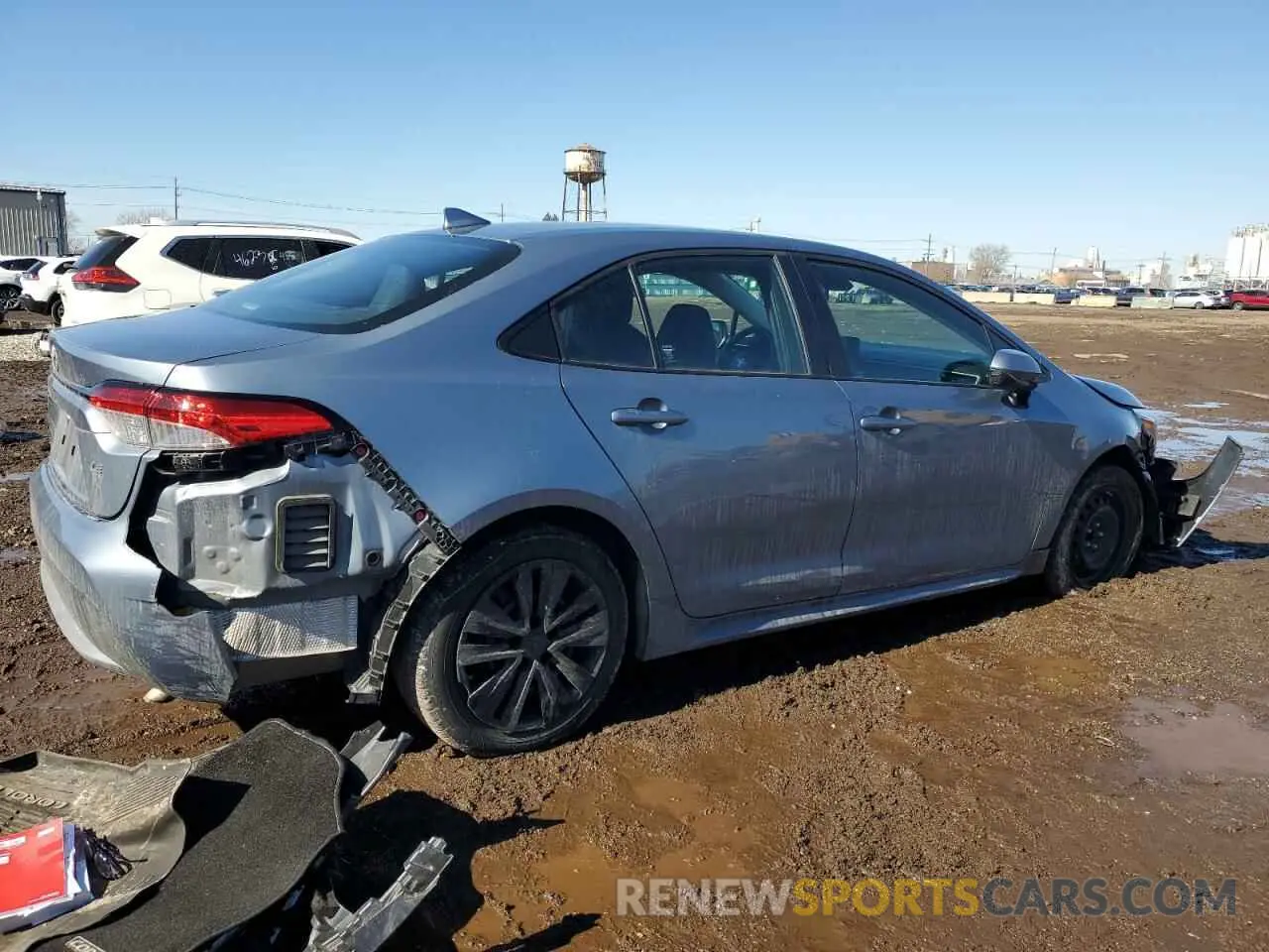 3 fotografías del automóvil dañado 5YFEPMAE1NP317723 TOYOTA COROLLA 2022