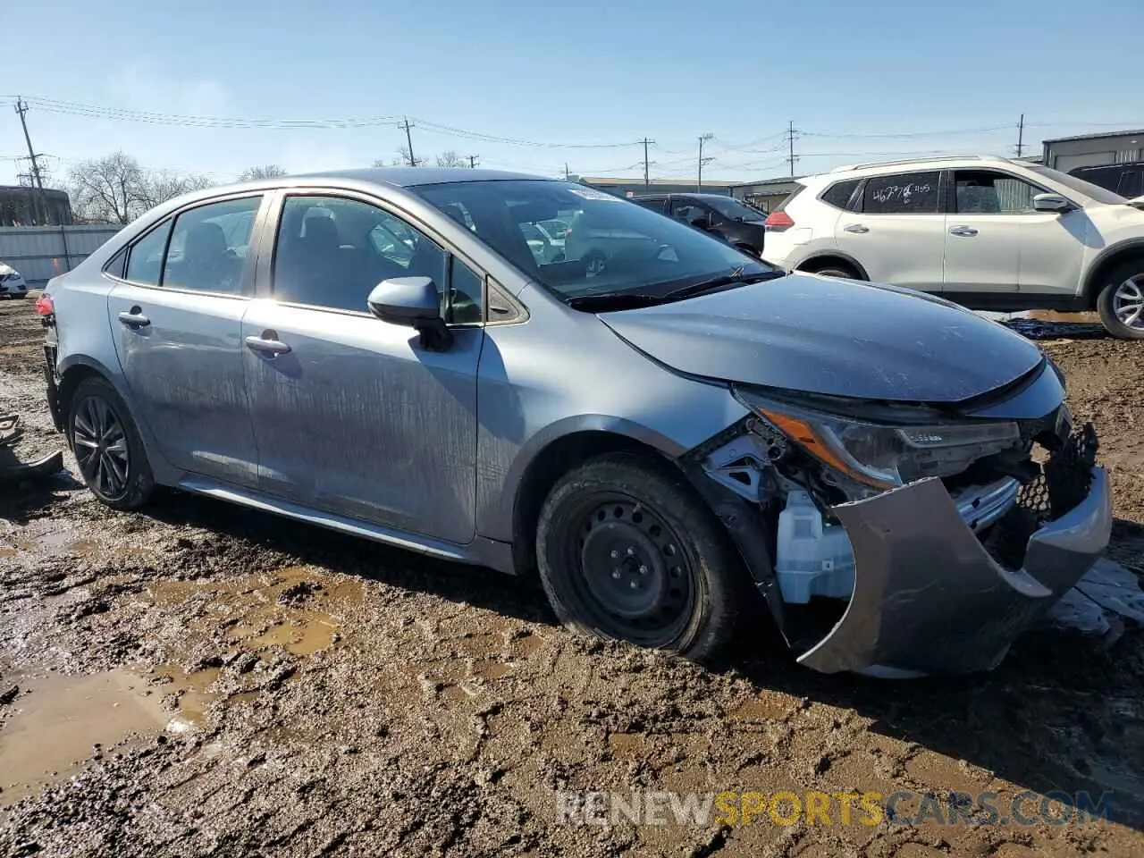 4 fotografías del automóvil dañado 5YFEPMAE1NP317723 TOYOTA COROLLA 2022