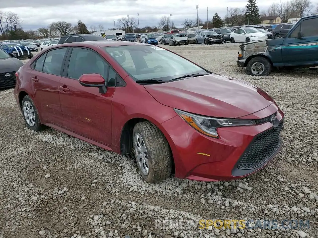 4 fotografías del automóvil dañado 5YFEPMAE1NP345117 TOYOTA COROLLA 2022