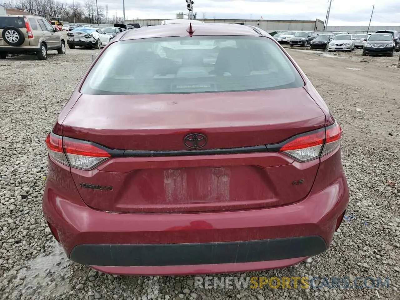 6 fotografías del automóvil dañado 5YFEPMAE1NP345117 TOYOTA COROLLA 2022