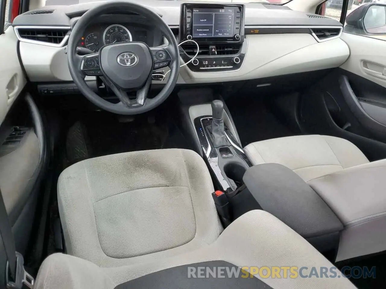 8 fotografías del automóvil dañado 5YFEPMAE1NP345117 TOYOTA COROLLA 2022