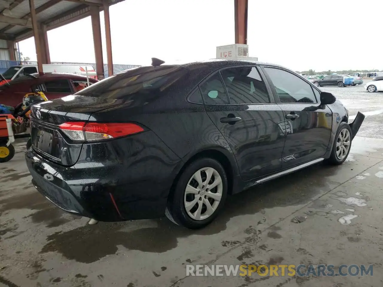 3 fotografías del automóvil dañado 5YFEPMAE2NP283825 TOYOTA COROLLA 2022
