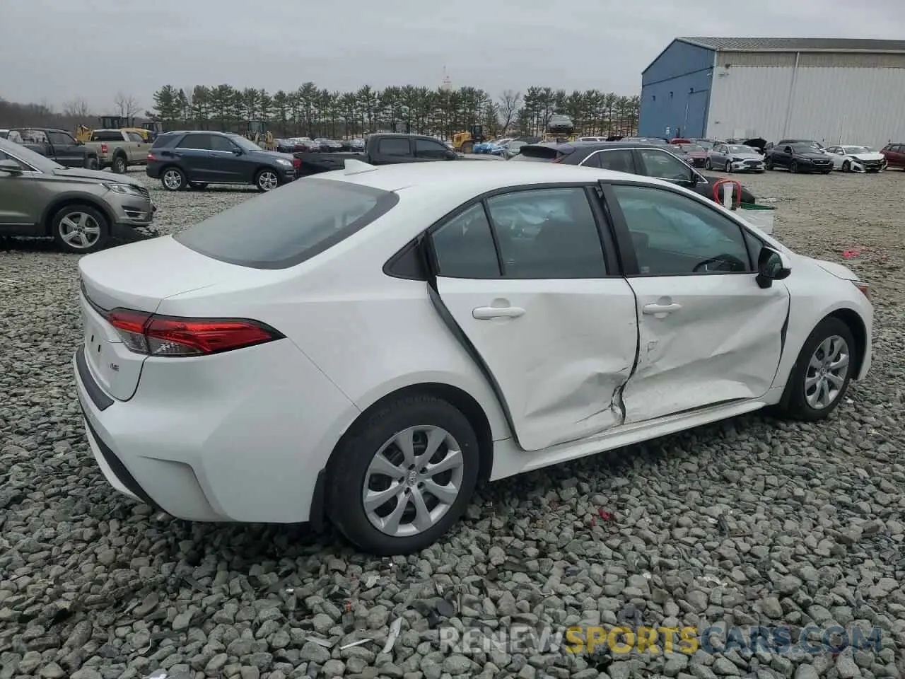 3 fotografías del automóvil dañado 5YFEPMAE2NP287969 TOYOTA COROLLA 2022