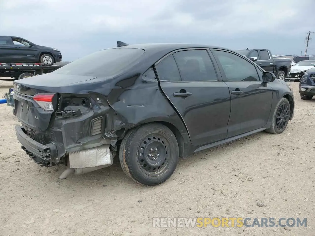 3 fotografías del automóvil dañado 5YFEPMAE2NP295943 TOYOTA COROLLA 2022