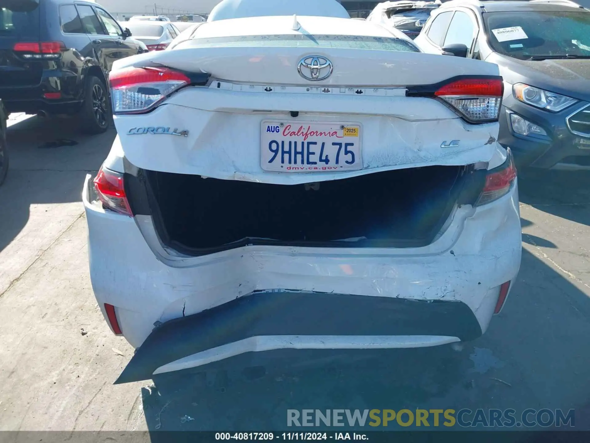 6 fotografías del automóvil dañado 5YFEPMAE2NP299894 TOYOTA COROLLA 2022