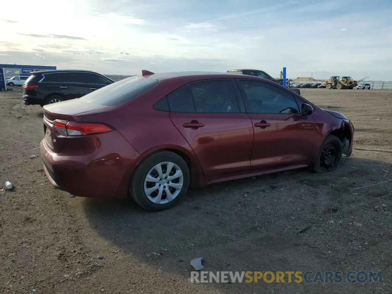 3 fotografías del automóvil dañado 5YFEPMAE2NP304432 TOYOTA COROLLA 2022