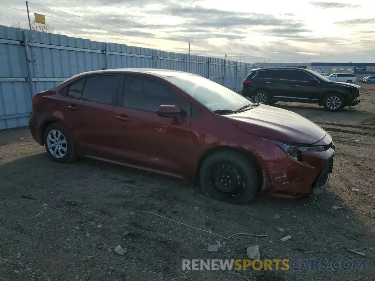 4 fotografías del automóvil dañado 5YFEPMAE2NP304432 TOYOTA COROLLA 2022
