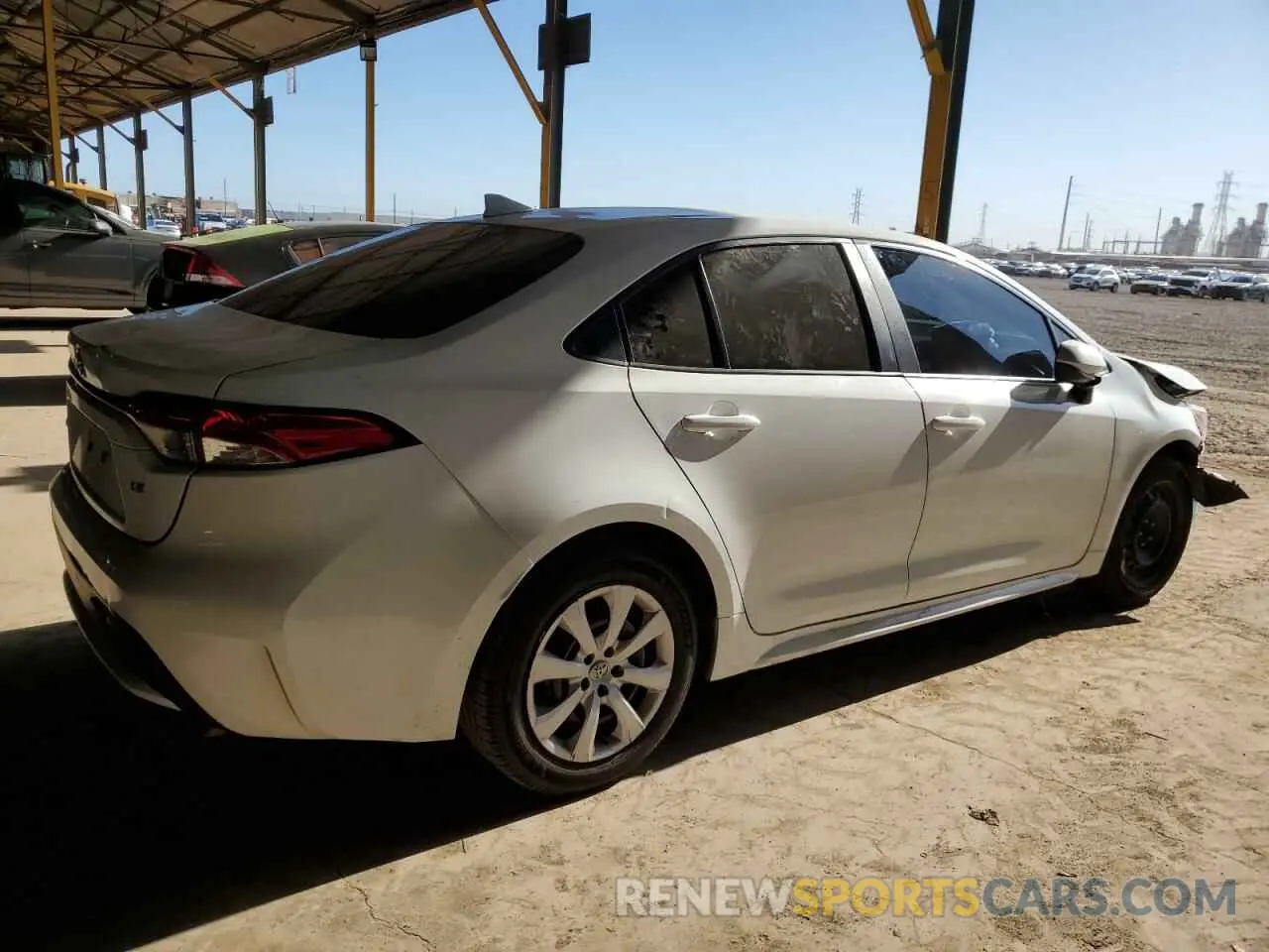 3 fotografías del automóvil dañado 5YFEPMAE2NP306861 TOYOTA COROLLA 2022