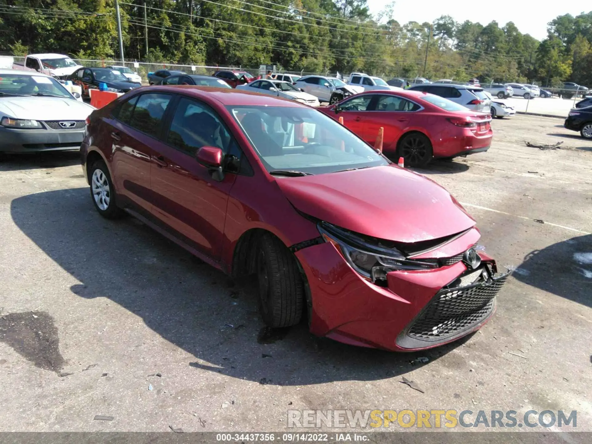 1 fotografías del automóvil dañado 5YFEPMAE2NP310098 TOYOTA COROLLA 2022