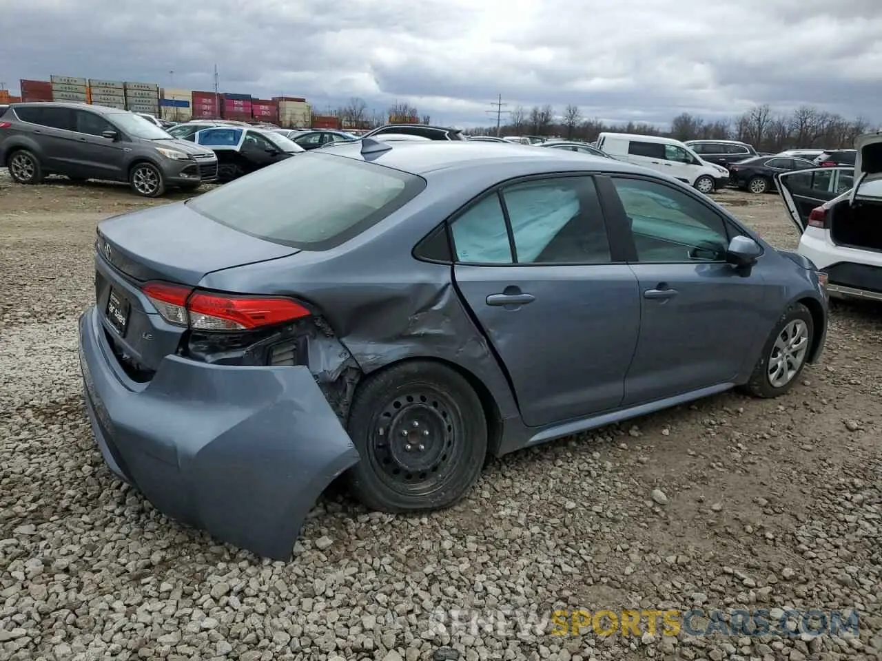 3 fotografías del automóvil dañado 5YFEPMAE2NP329704 TOYOTA COROLLA 2022
