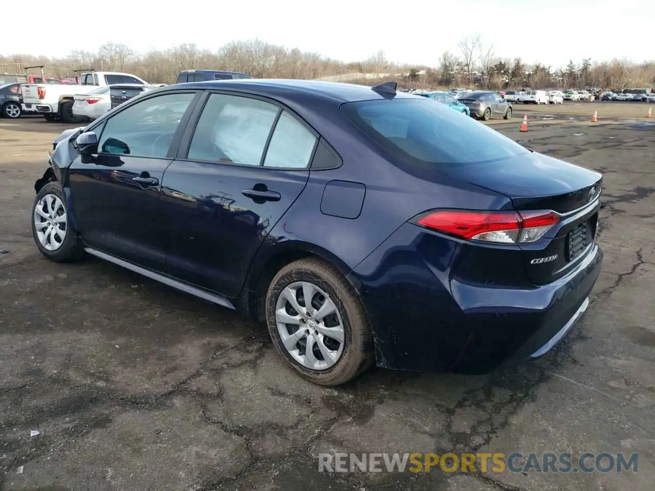 2 fotografías del automóvil dañado 5YFEPMAE2NP333414 TOYOTA COROLLA 2022