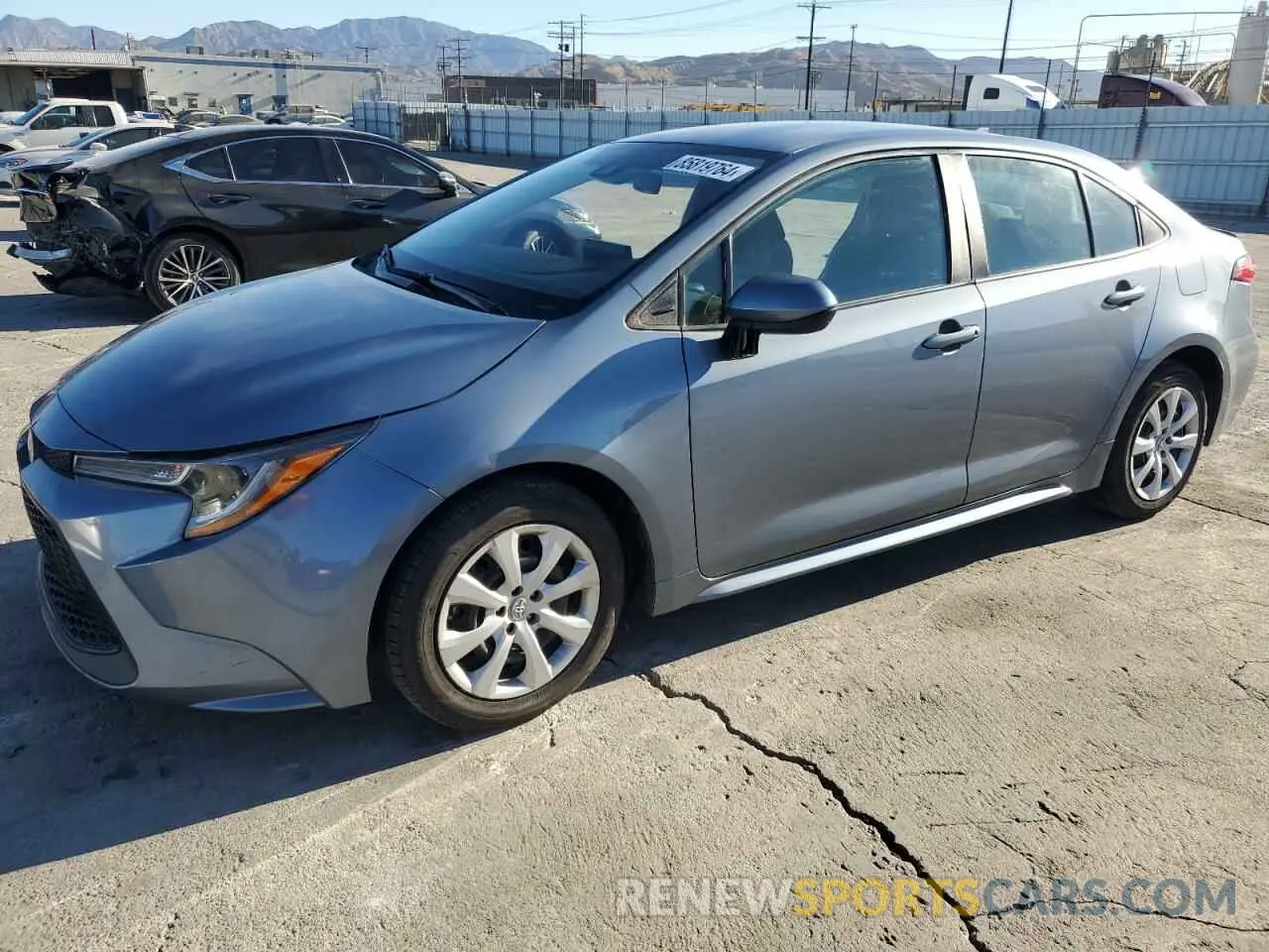 1 fotografías del automóvil dañado 5YFEPMAE2NP333669 TOYOTA COROLLA 2022
