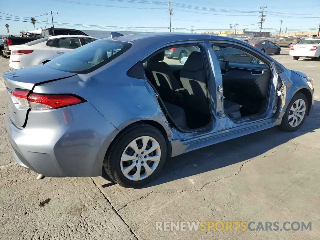 3 fotografías del automóvil dañado 5YFEPMAE2NP333669 TOYOTA COROLLA 2022