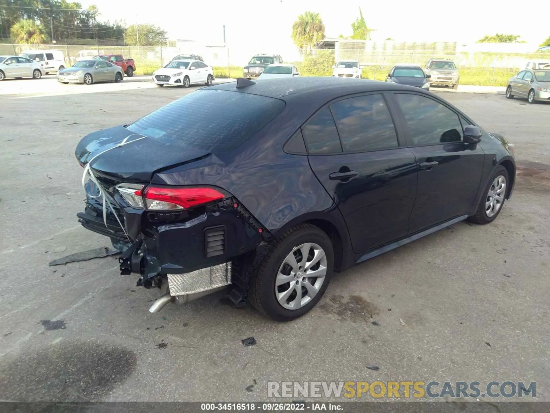 4 fotografías del automóvil dañado 5YFEPMAE2NP348981 TOYOTA COROLLA 2022