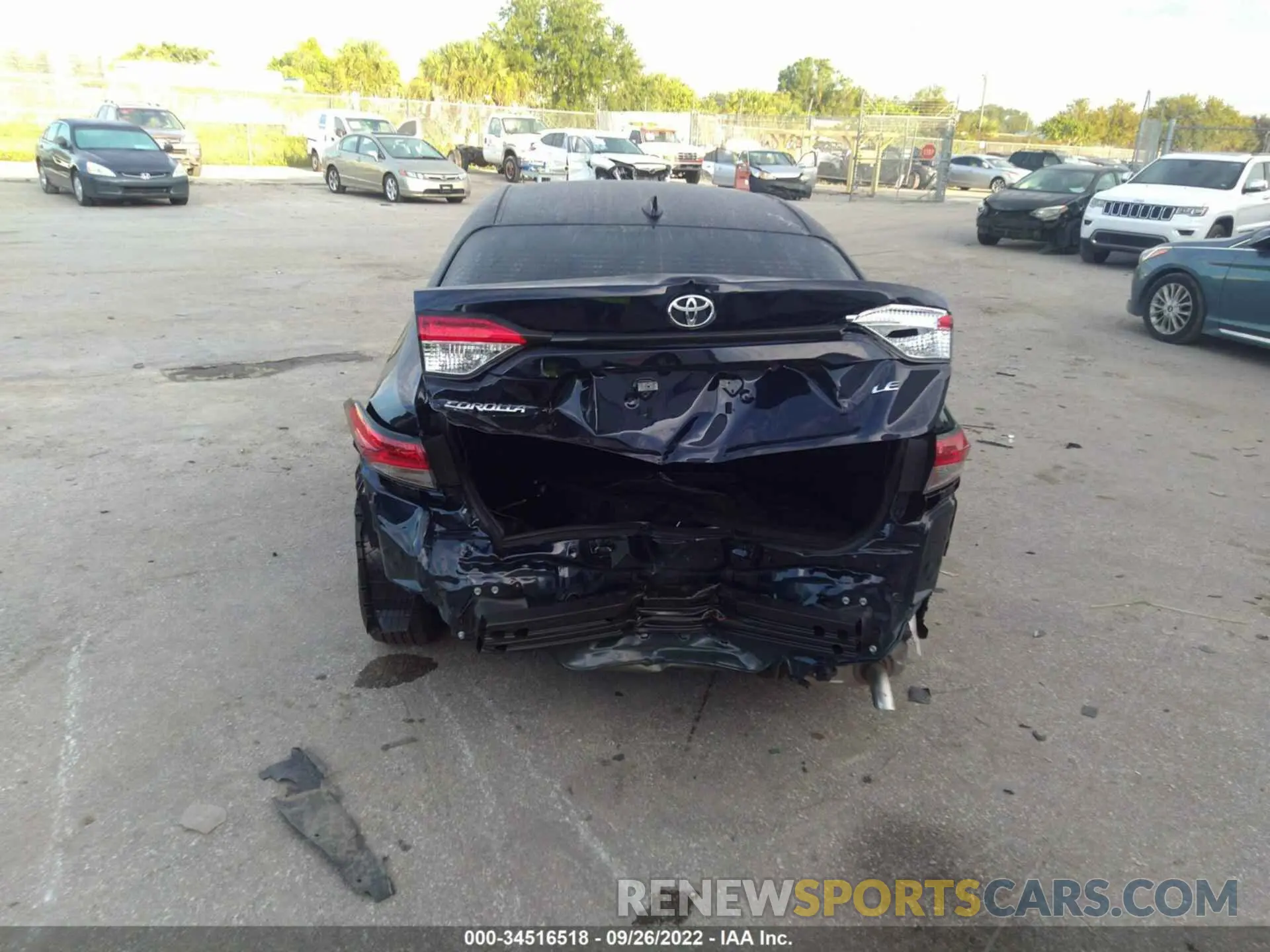 6 fotografías del automóvil dañado 5YFEPMAE2NP348981 TOYOTA COROLLA 2022