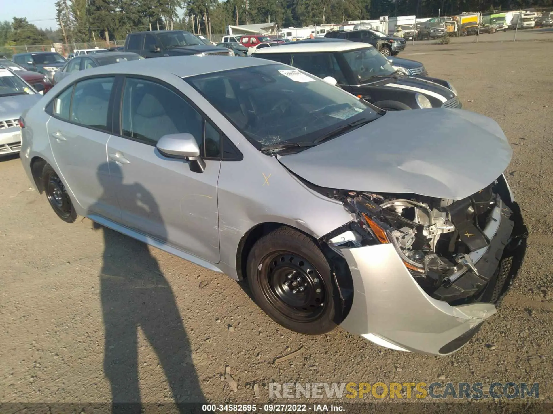 1 fotografías del automóvil dañado 5YFEPMAE2NP357406 TOYOTA COROLLA 2022
