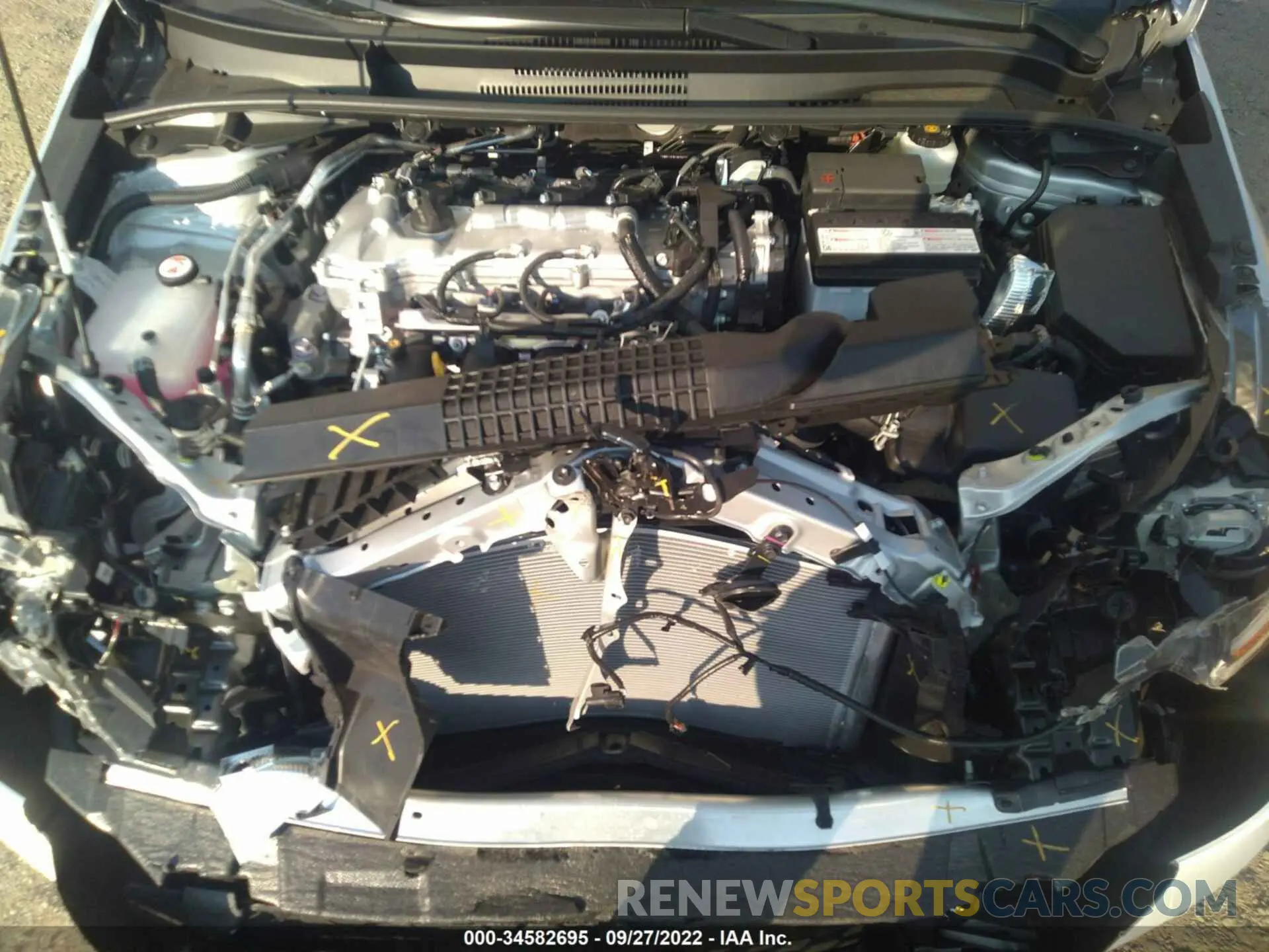 10 fotografías del automóvil dañado 5YFEPMAE2NP357406 TOYOTA COROLLA 2022