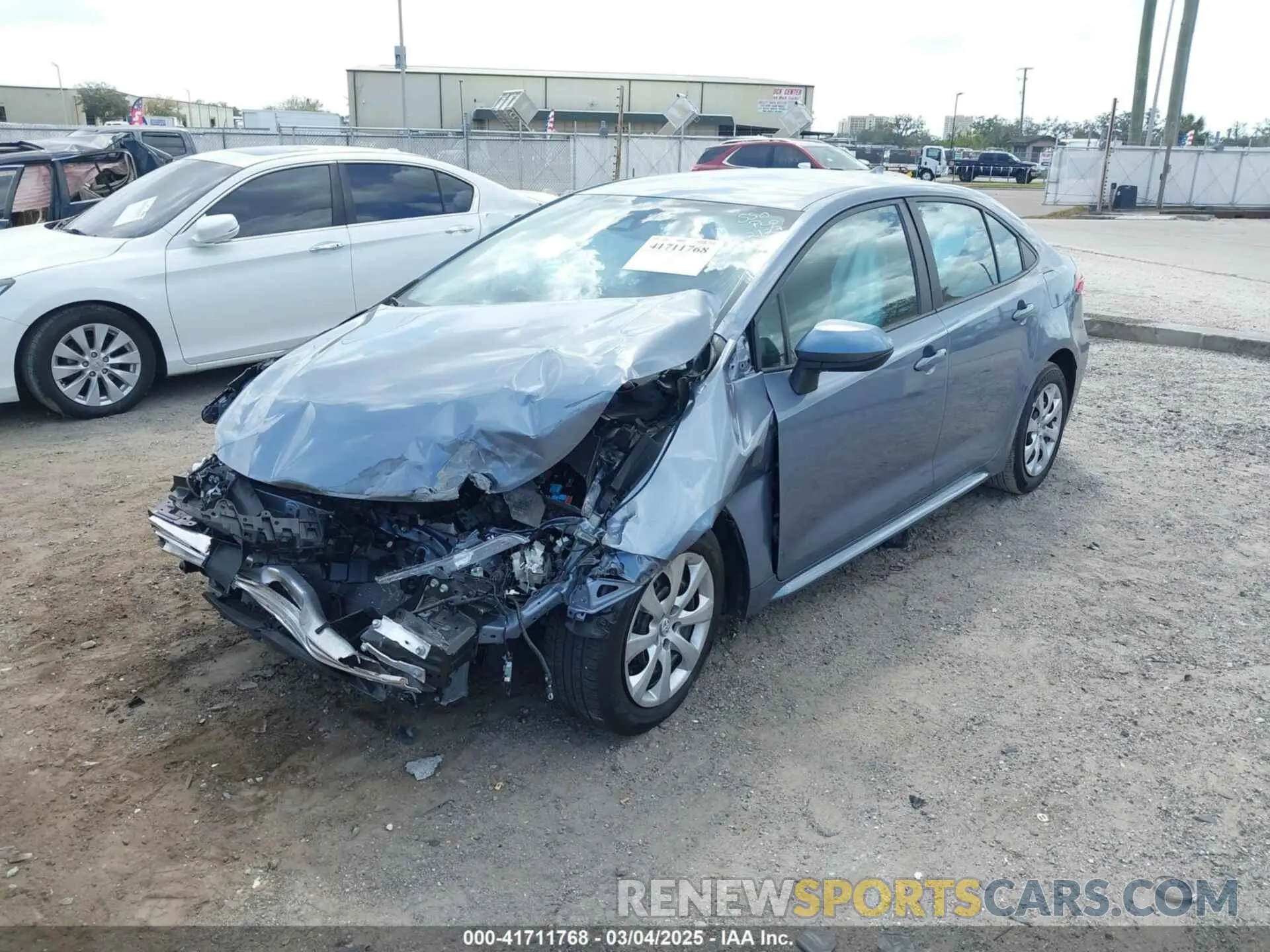 2 fotografías del automóvil dañado 5YFEPMAE2NP373430 TOYOTA COROLLA 2022