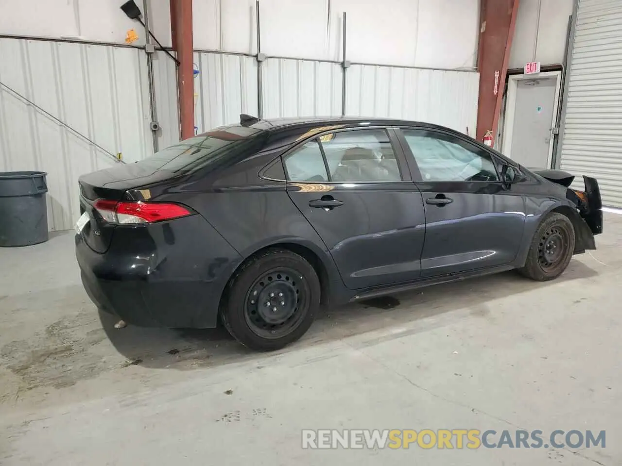 3 fotografías del automóvil dañado 5YFEPMAE2NP374173 TOYOTA COROLLA 2022